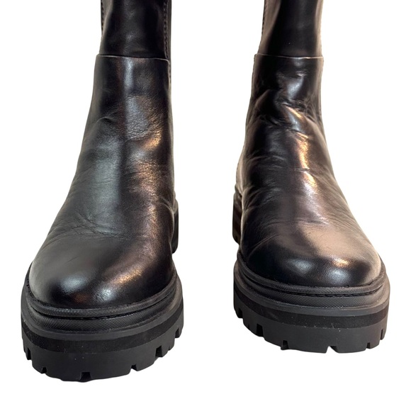 Madewell The Poppy Tall Lugsole Boot with Extended Calf Size:7.5Color:True Black - Picture 10 of 16